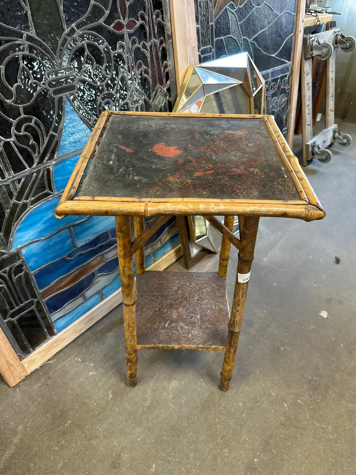 19Th Century English Bamboo Side Table Japan Finish 1