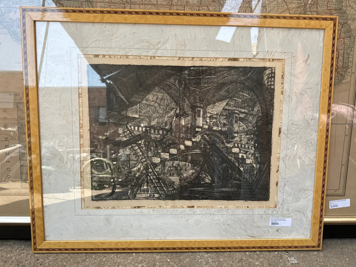 Well Framed Piranesi Imaginary Prison Print 1