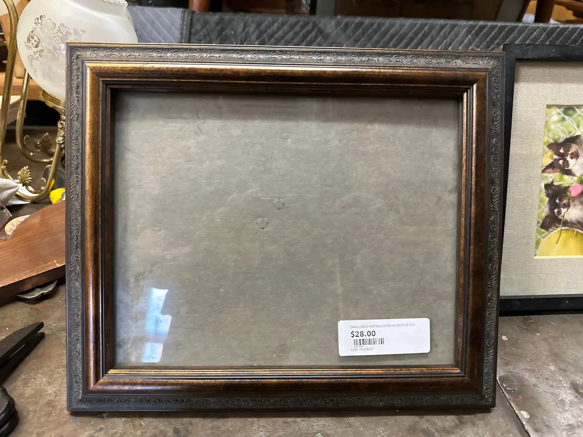 Small Gold And Black Frame With Glass 1