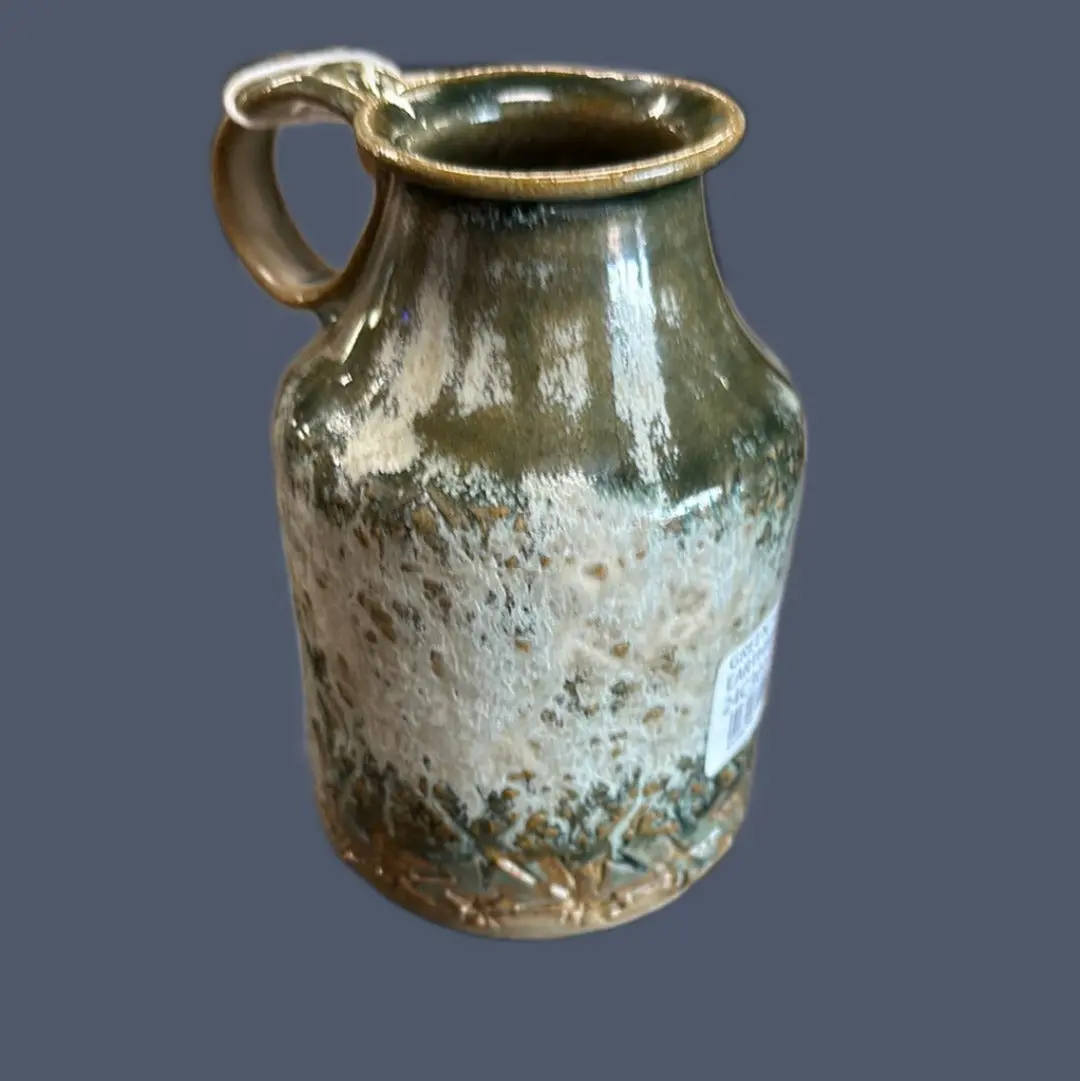 Green Hand Thrown Earthware Jar 1