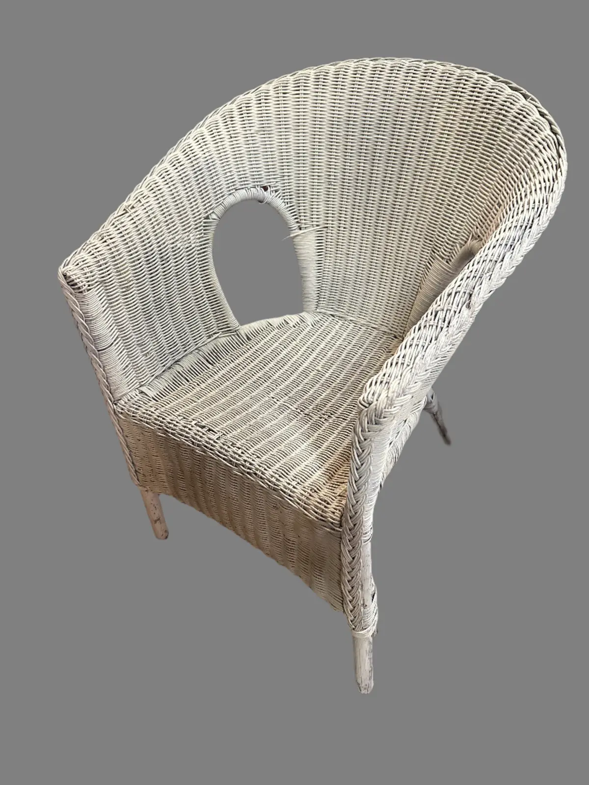 White Wicker Chair 1