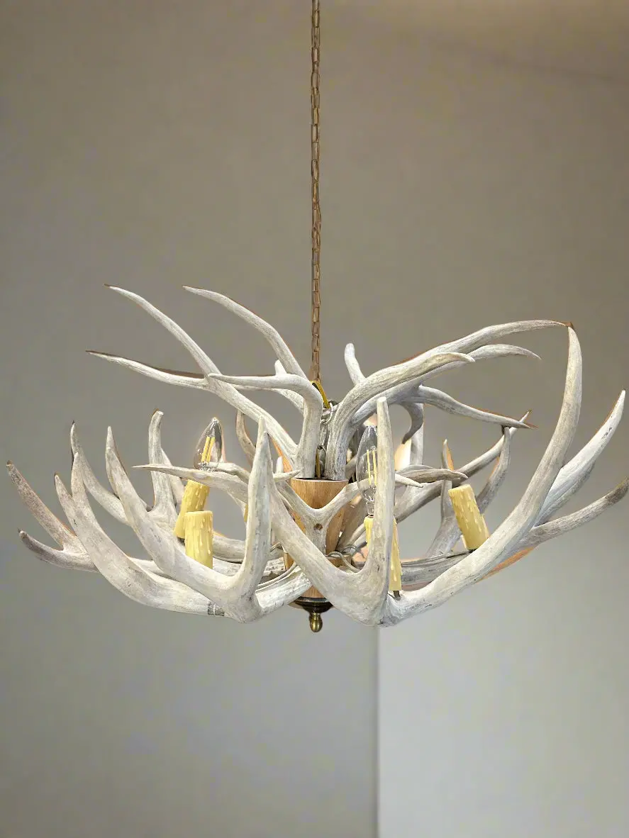 Small Faux Antler Chandelier 1