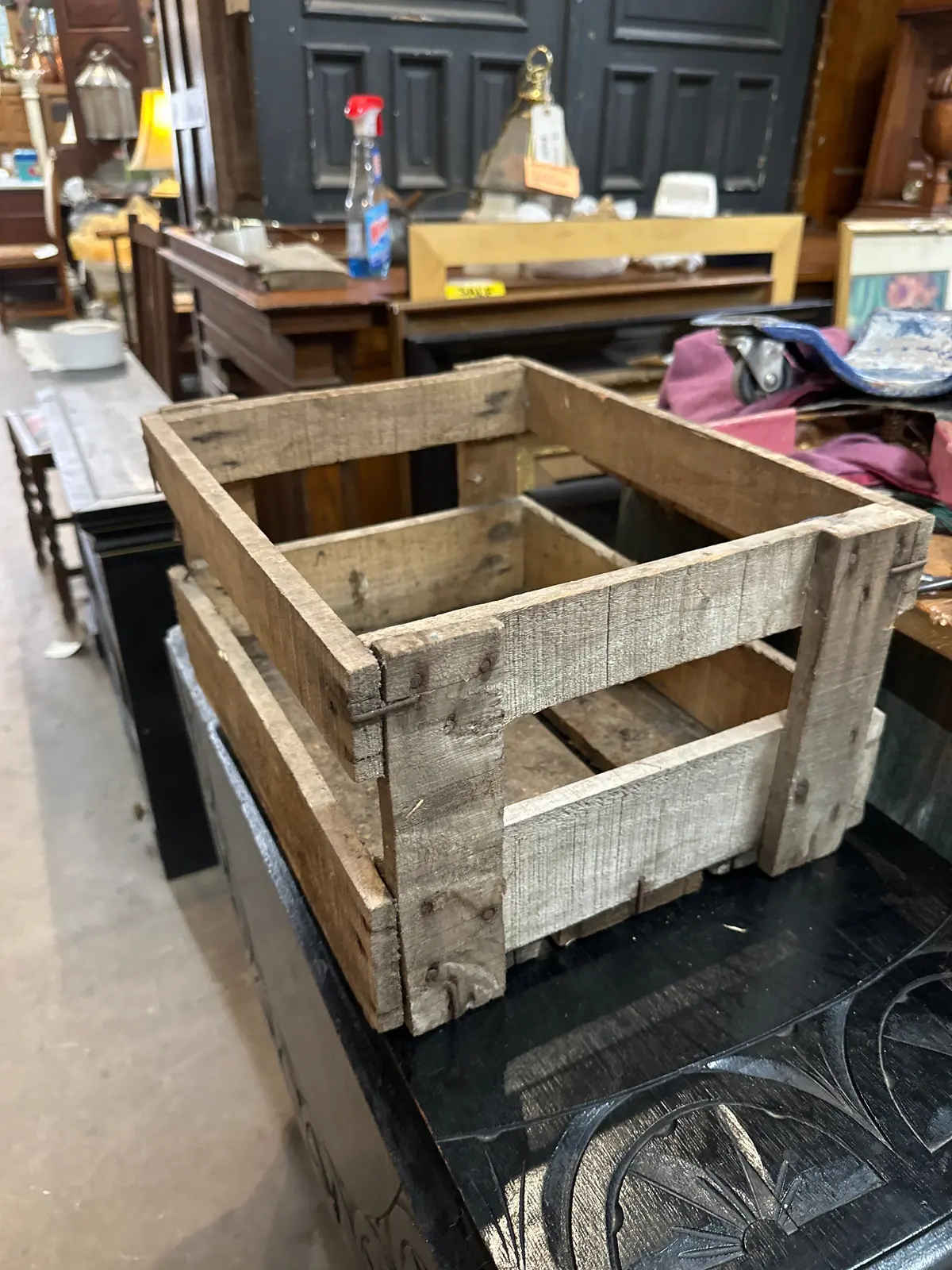 French Anjoux Harolles Wood Crate 1