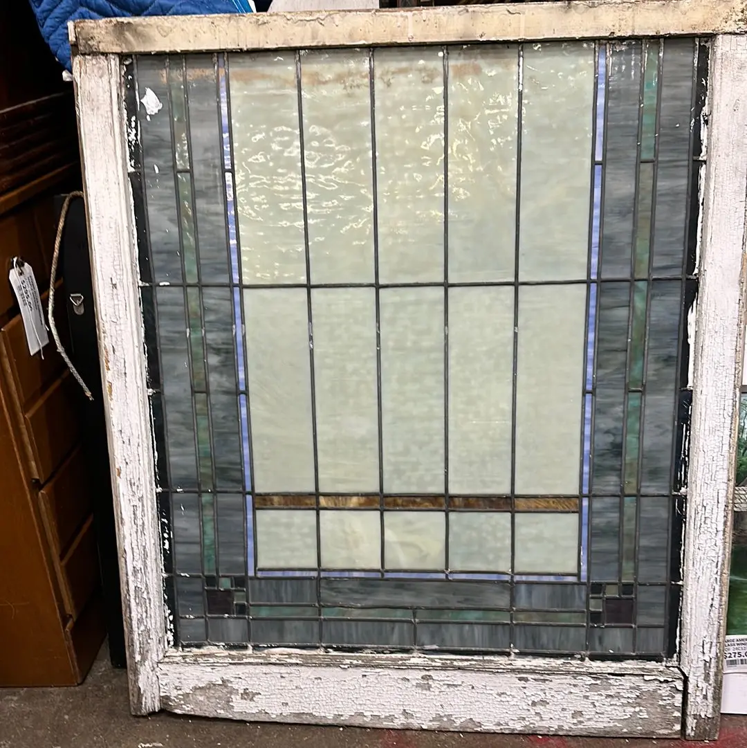 Large American Stained Glass Window Prairie Style 1