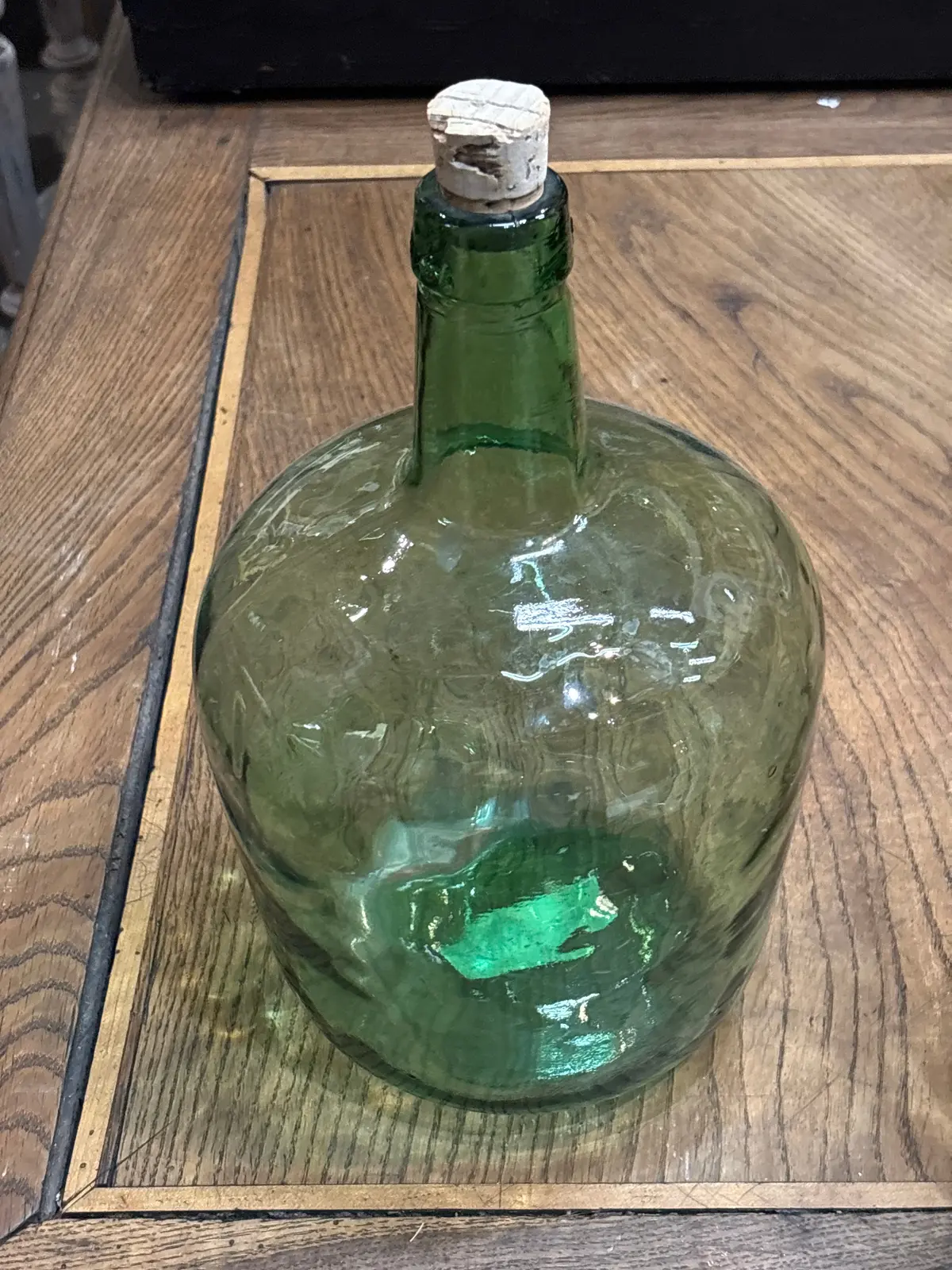 Small Green Glass Wine Bottle 1