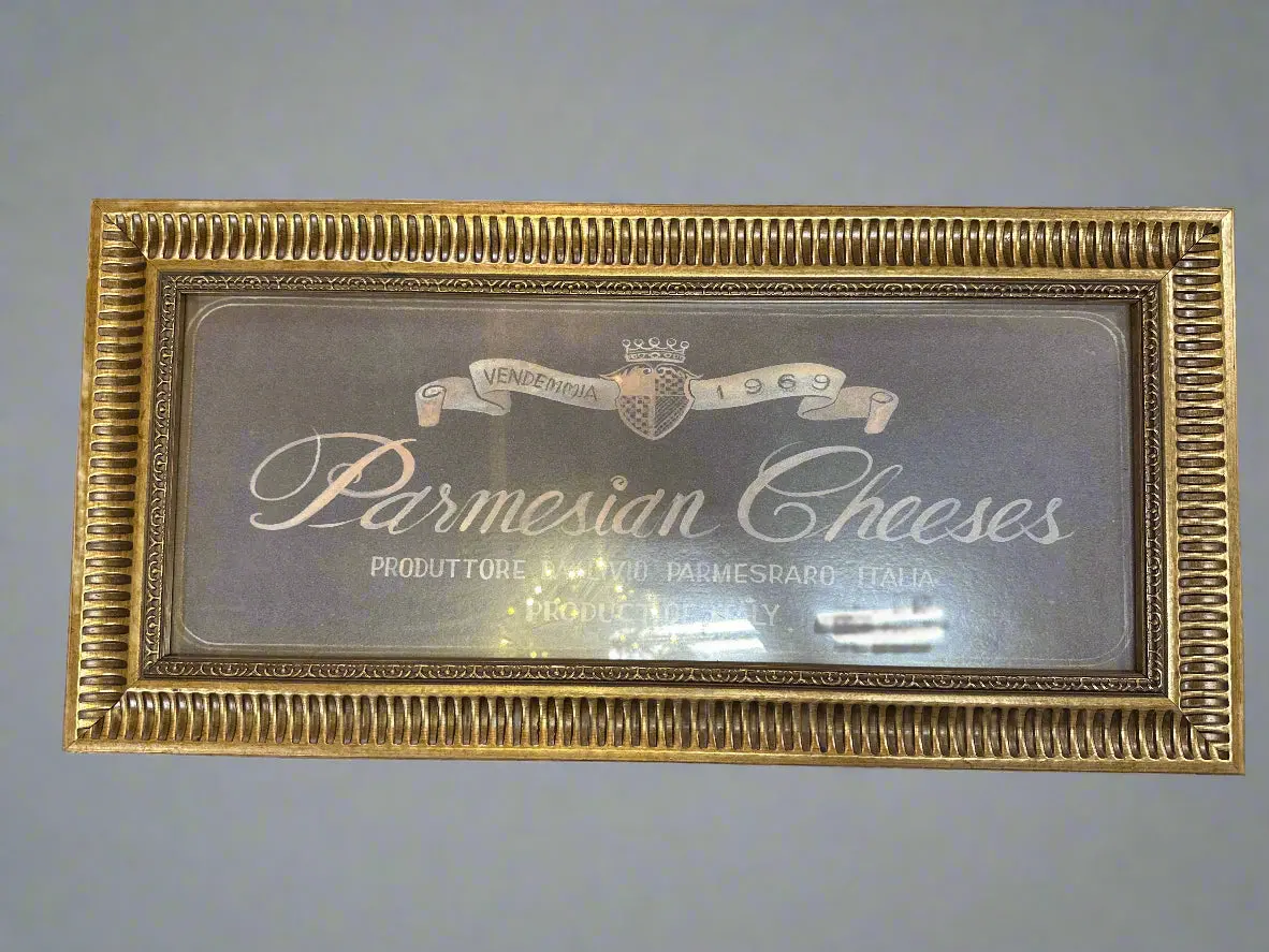 Parmesan Cheese Print In Gold Frame 1
