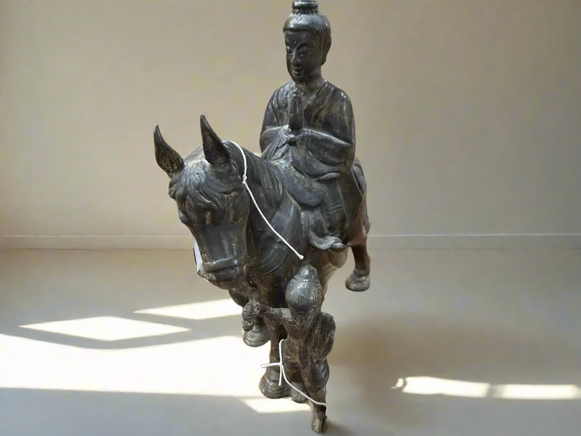 Bronze Buddha On Horse Statue 1