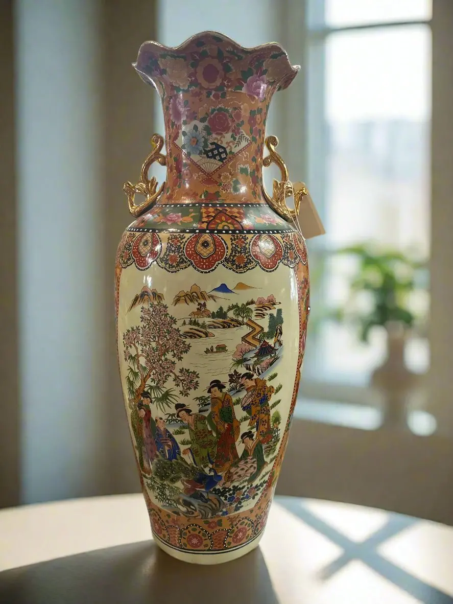 Large Single Chinese Temple Vase 1
