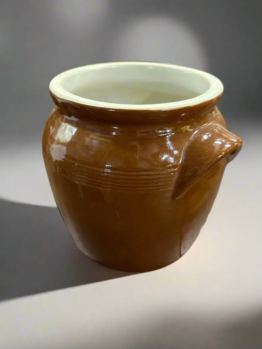 Small Open Brown Crock 1