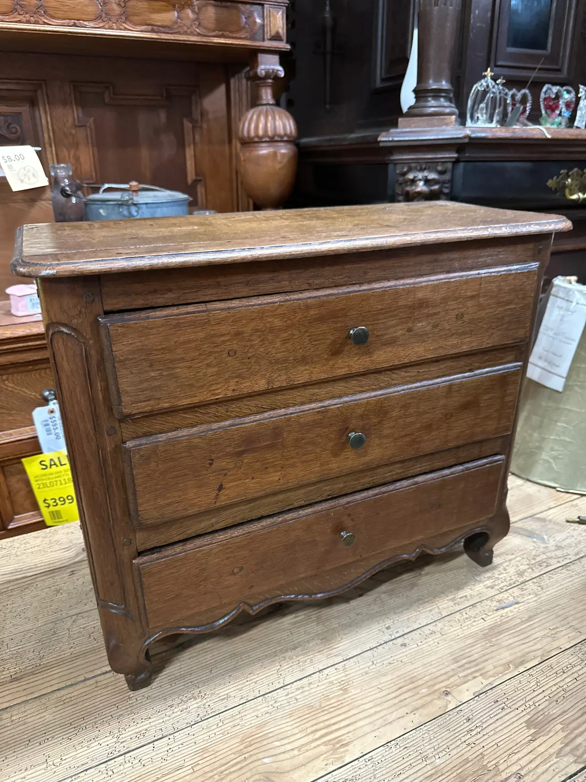 Tiny Oak French Chest 1