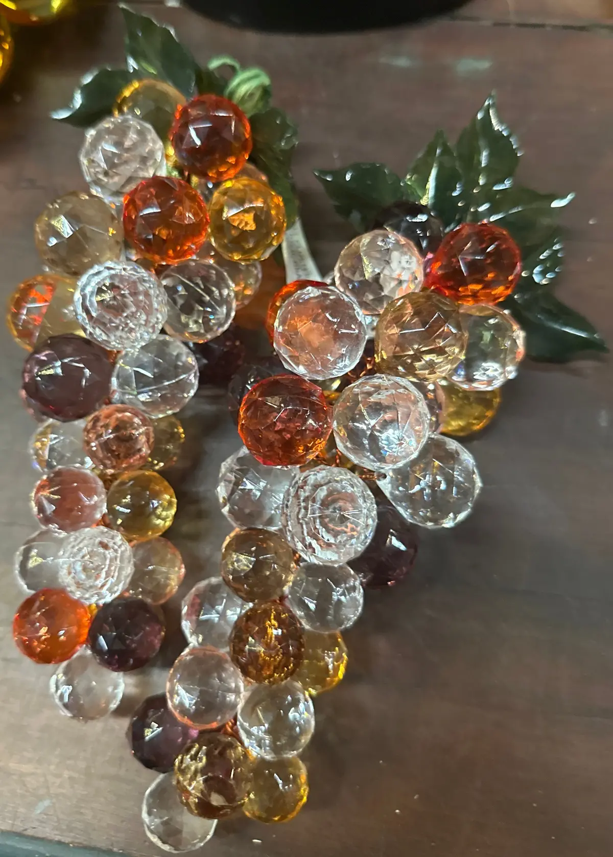 Pair Of Small Cluster Colorful Acrylic Grapes 1