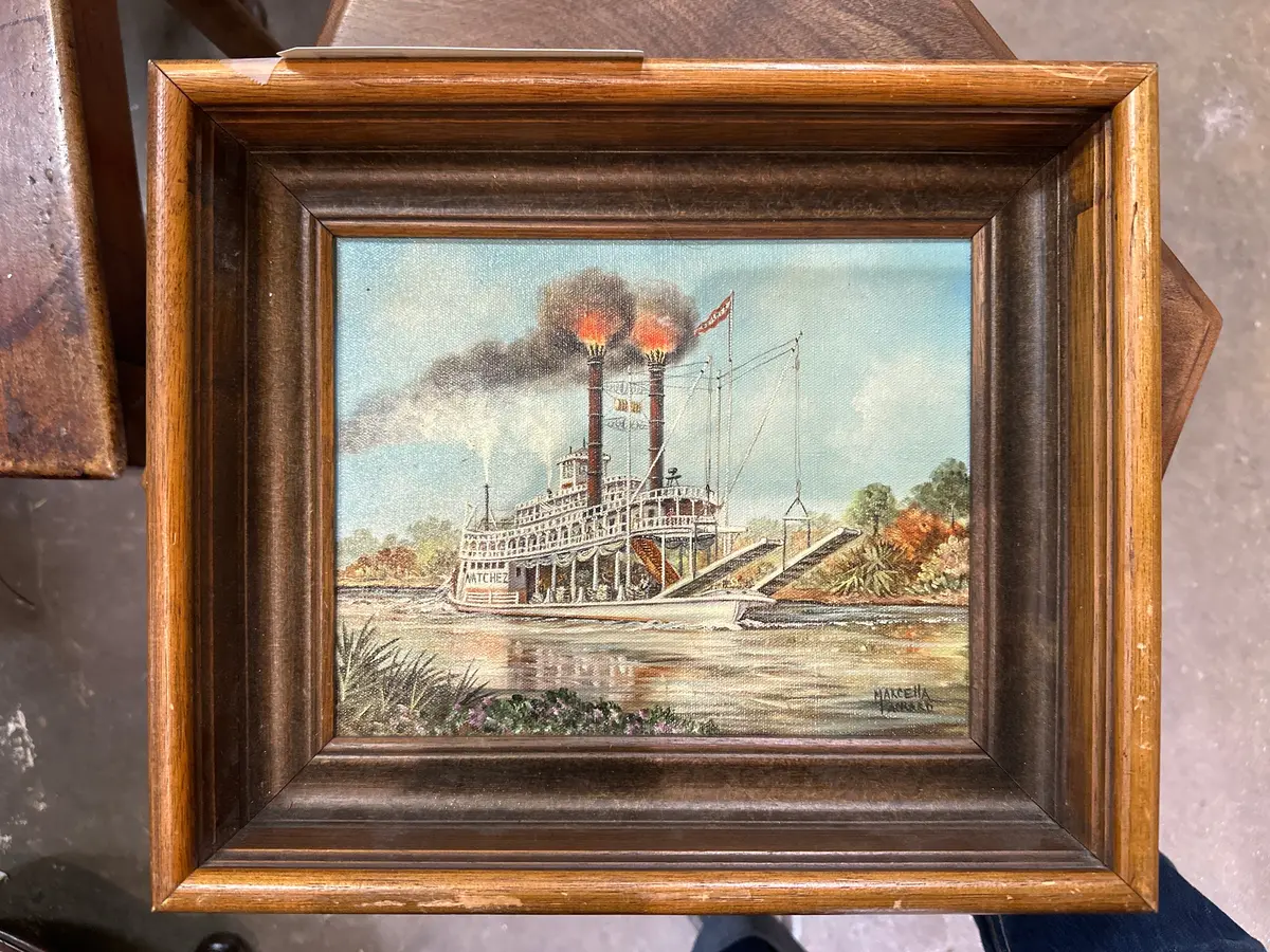 Small Steamboat Painting By Marcella  Packard 1