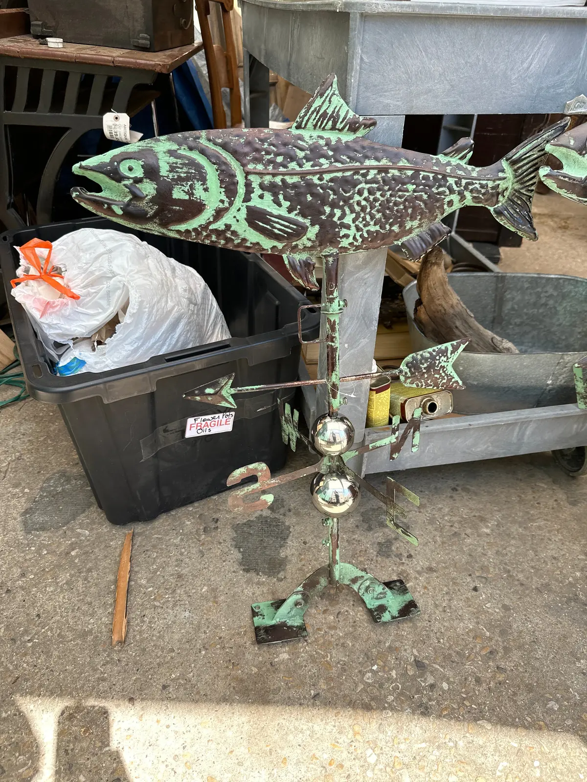 Green Fish Weather Vane 1