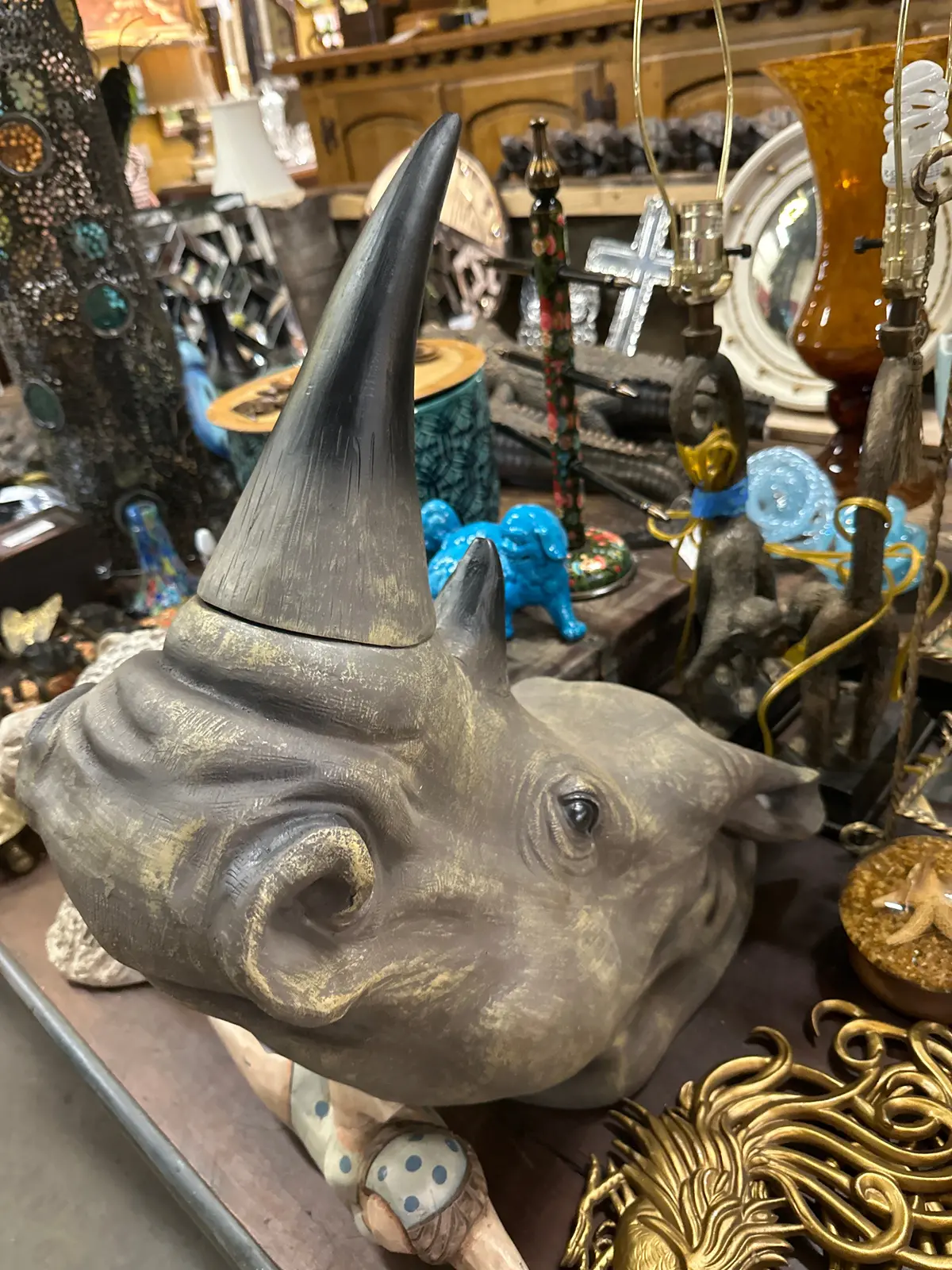 Resin Rhino Head 1