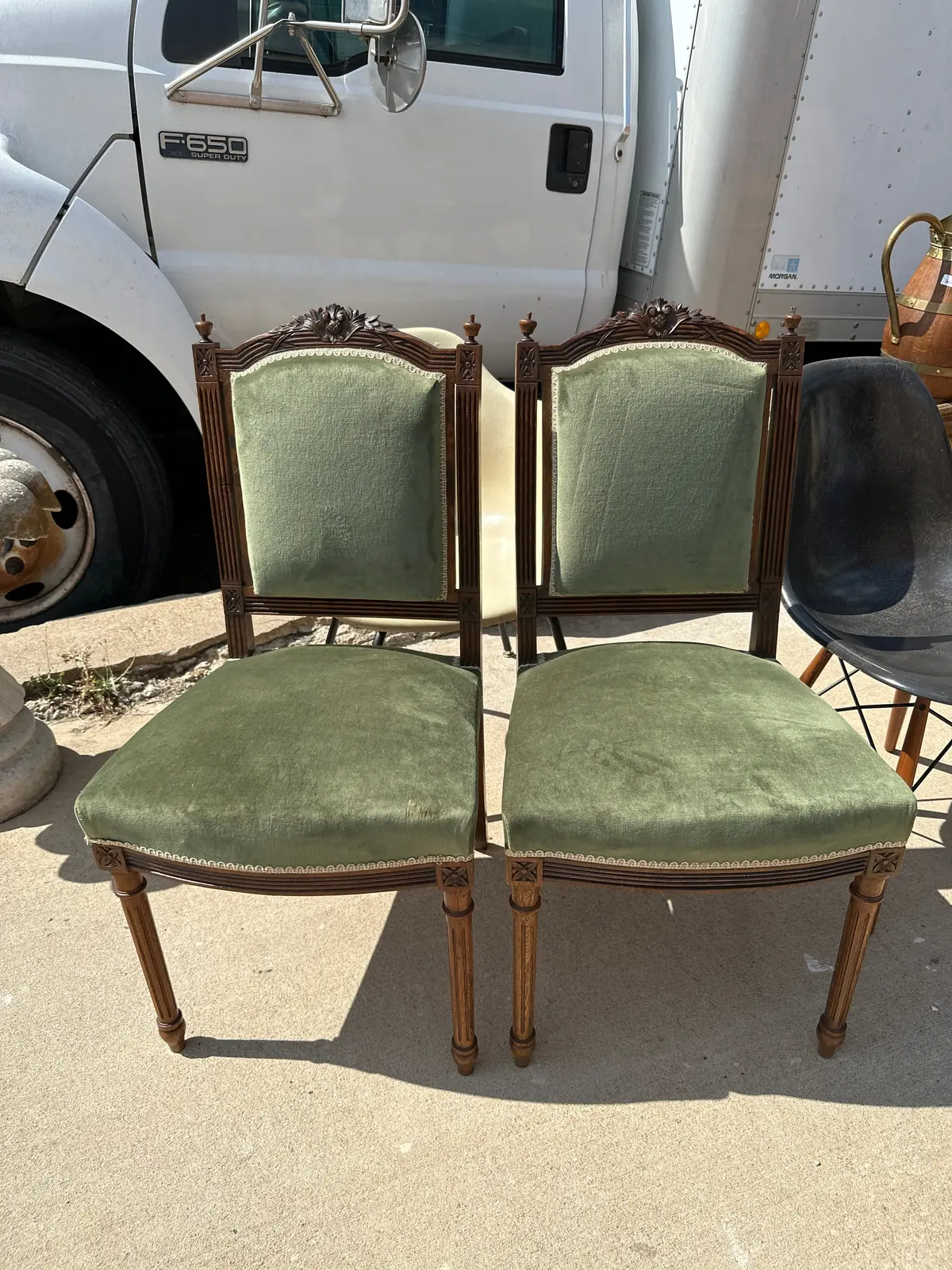 Pair Of Louis Xvi Mahogany Salon Chairs 1