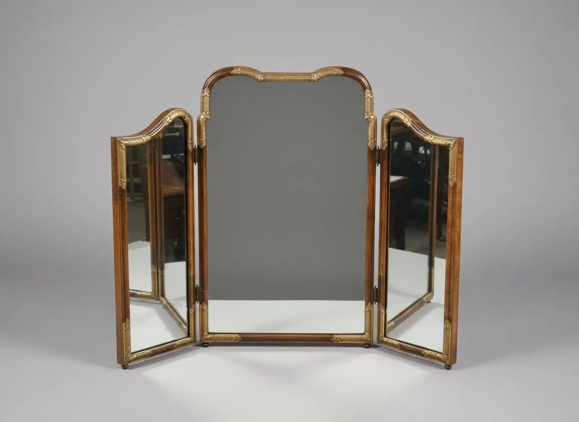 Trifold Gold Dressing Mirror 1