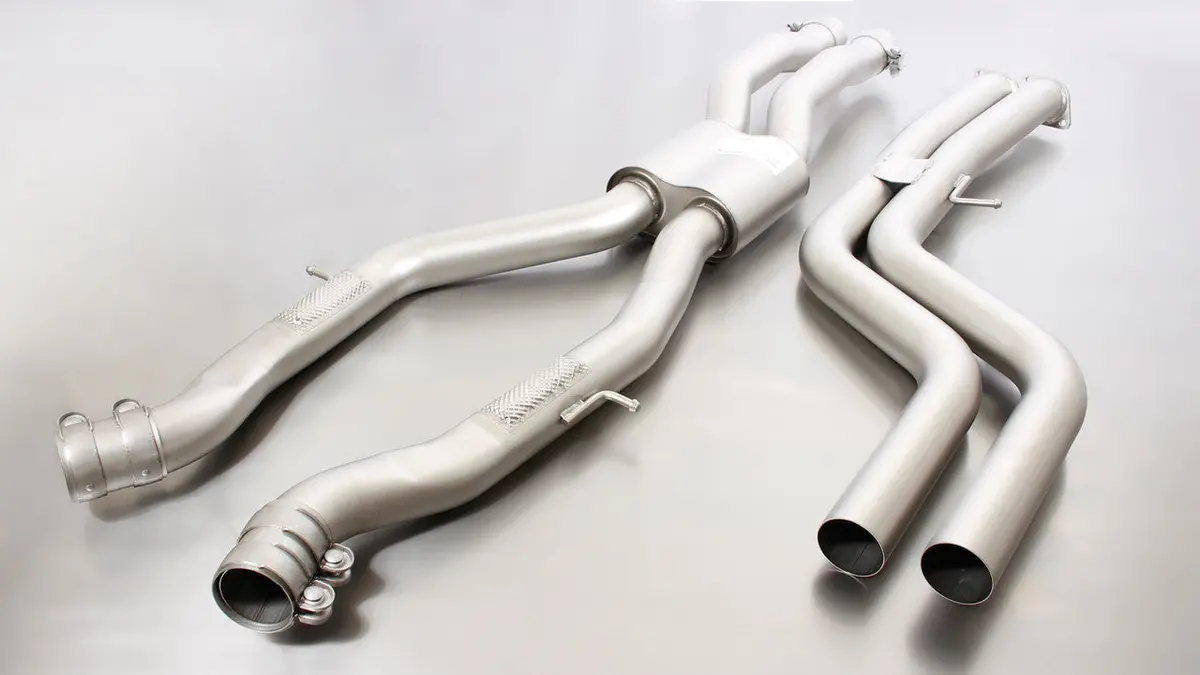 Remus Exhaust Resonated Cat Back System Using The Oe Valve Control System With 98 Mm Straight, Carbon Insert - 3 Series F8x M3/M4 2