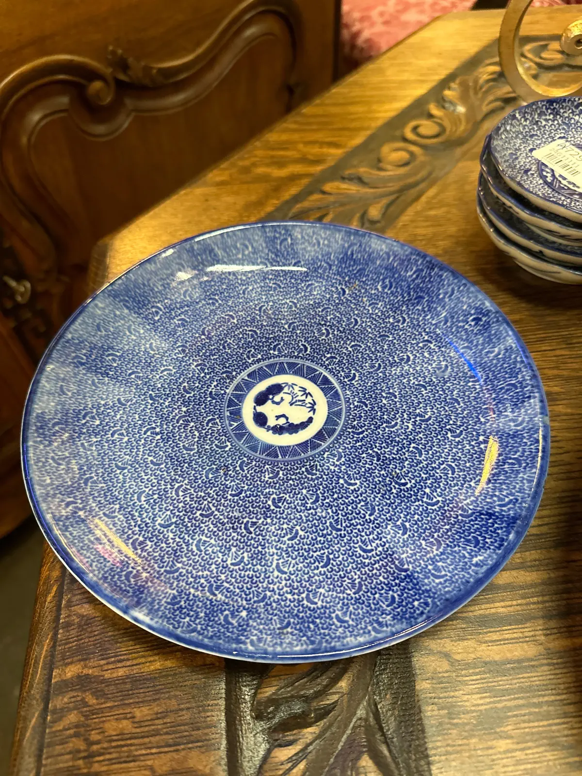 Blue And White Imari 9" Plate 1