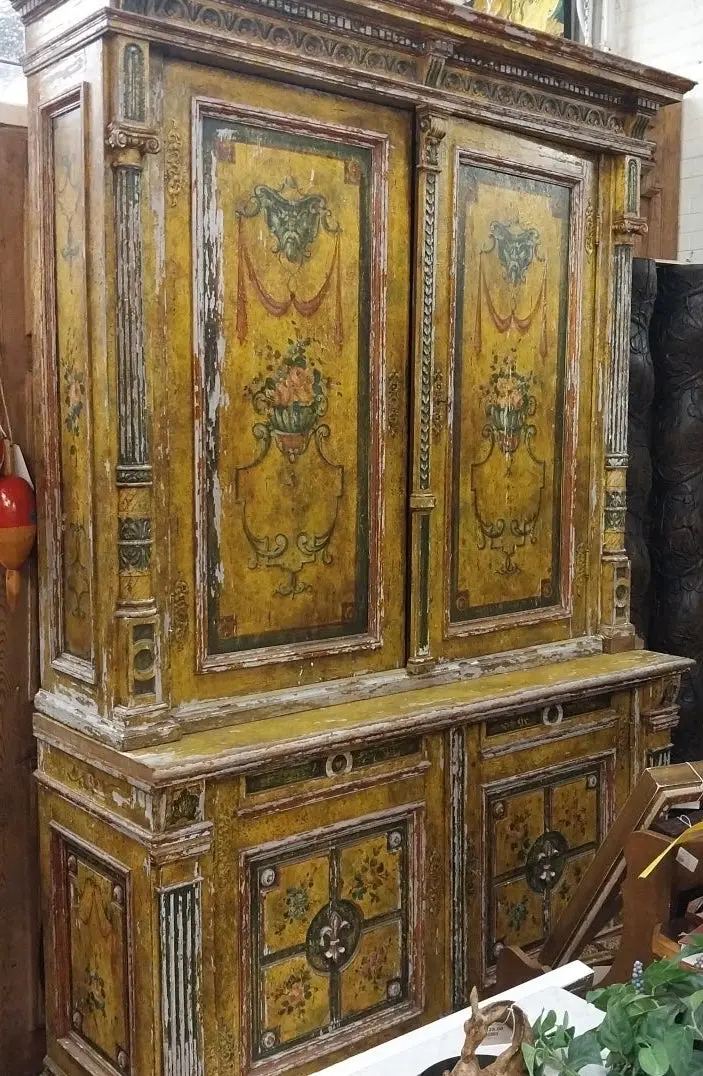 Huge Painted  Distressed Coup De Corps 1
