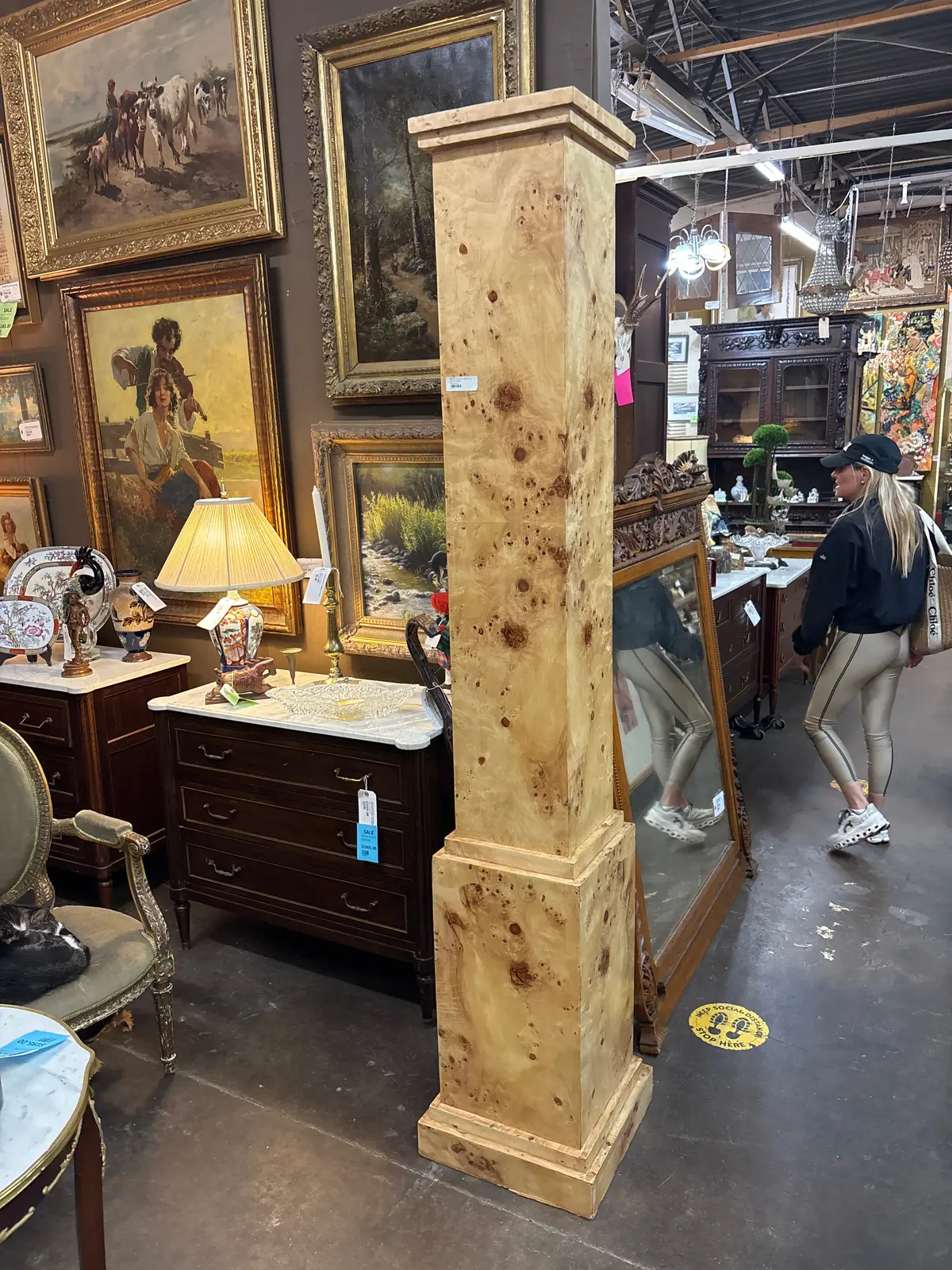 Pair Of Very Tall Bird's Eye Maple Stands 1
