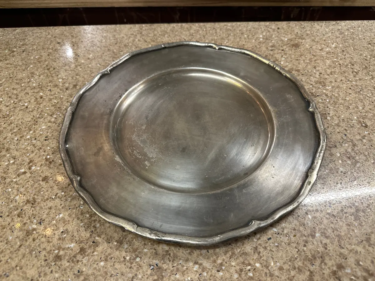 Antique Pewter Plate Platter 1
