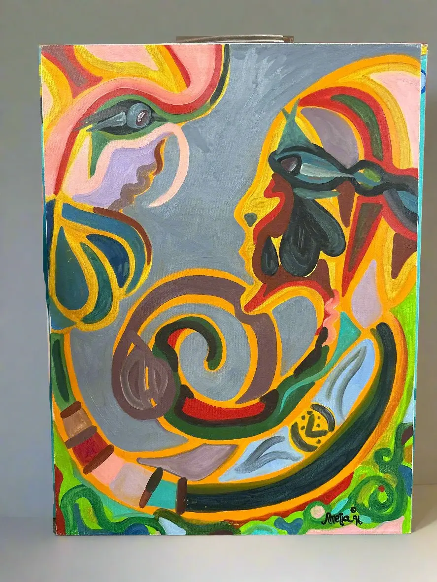 Medium Amelia Shipman Abstract Painting 1