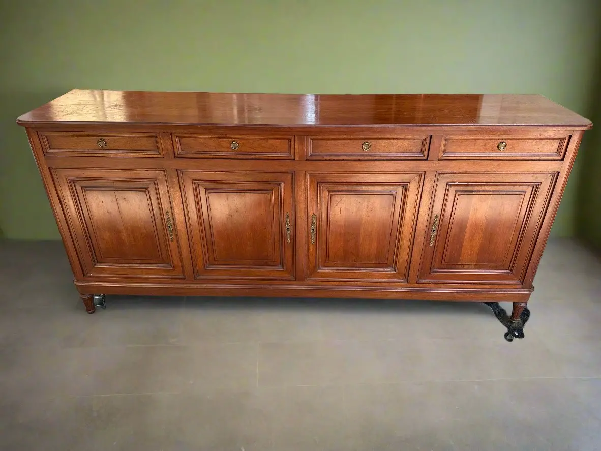 Louis Xvi Walnut 4 Door Sideboard 1