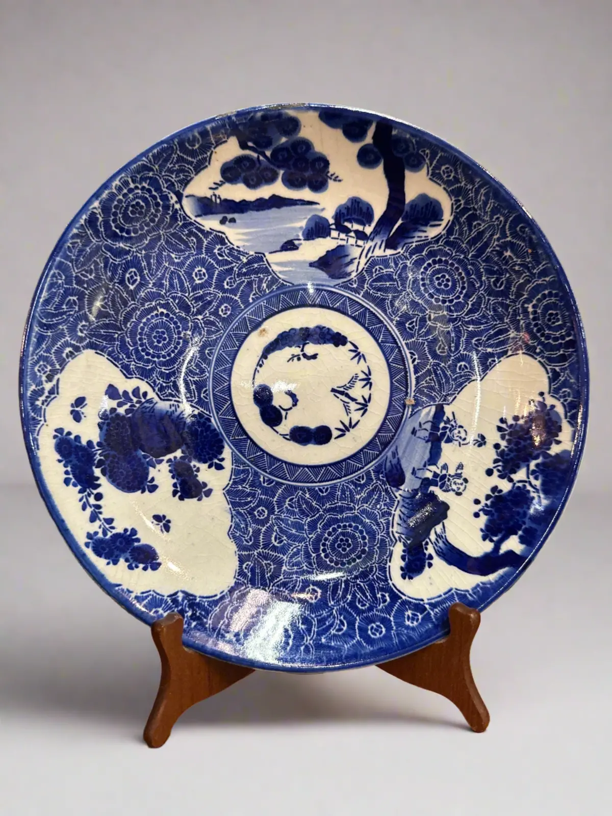 Blue And White Imari 11" Plate 1