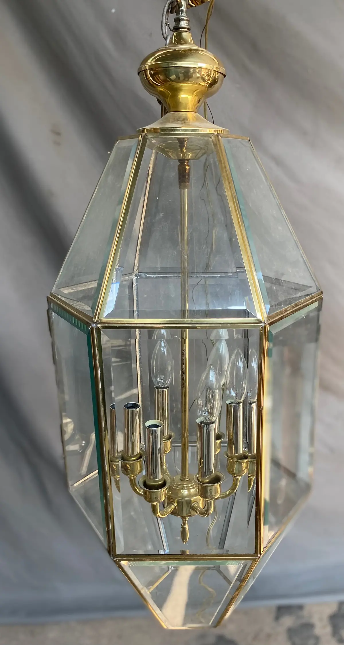 Brass And Glass Modern Lantern 1