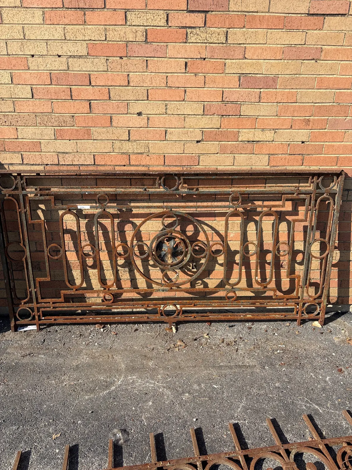 Iron Rail Panel With Center Leaf Medalion 1