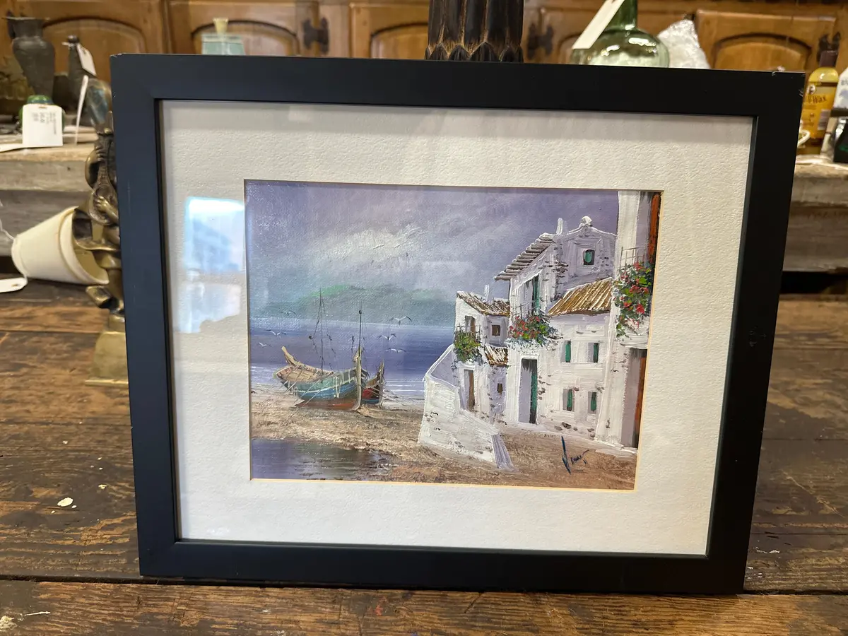 Framed Greek Island Landscape 1