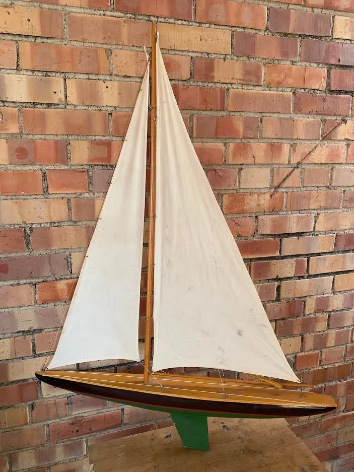 Large Green Sailboat Model 1