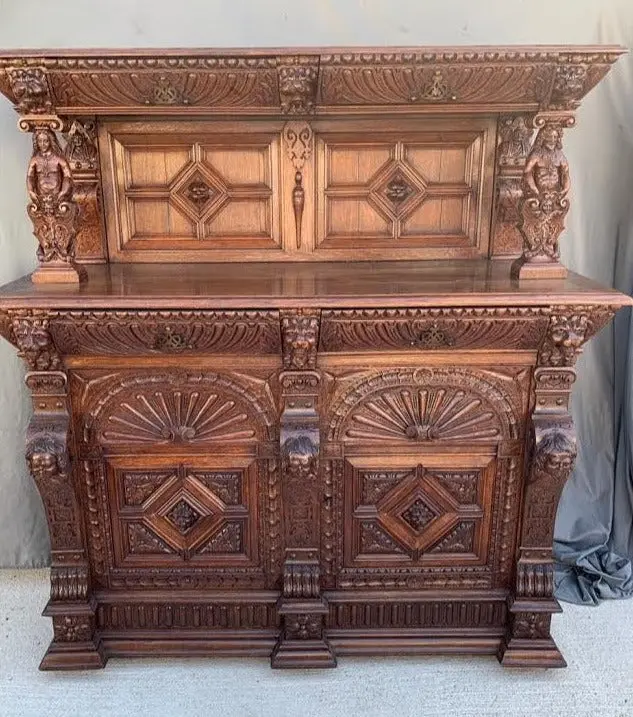 Figural Mechellin Server With Upper Drawers 1