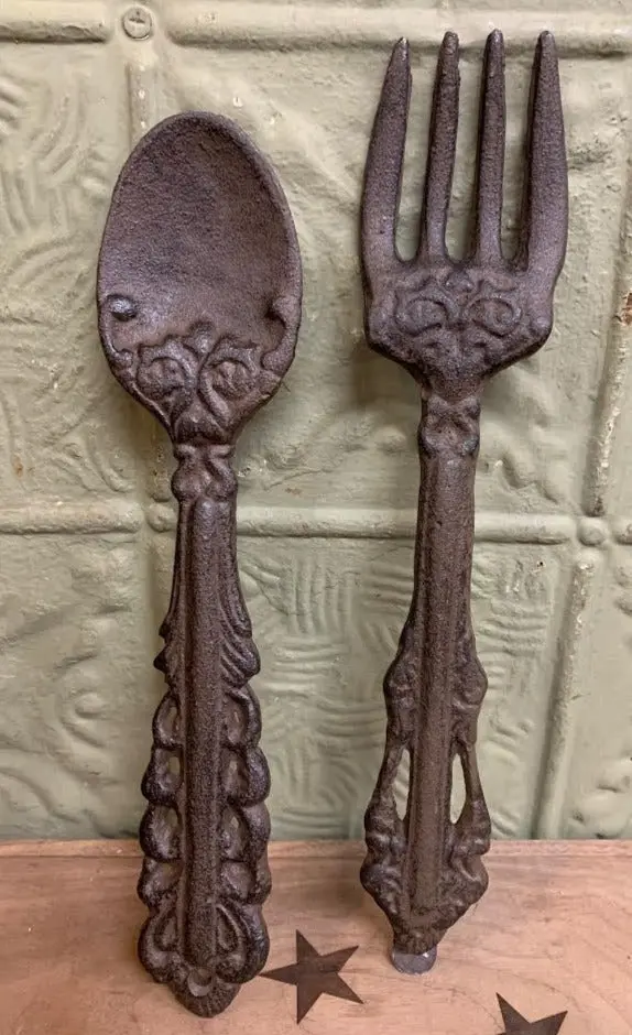 Pair Of Iron Fork And Spoon 1