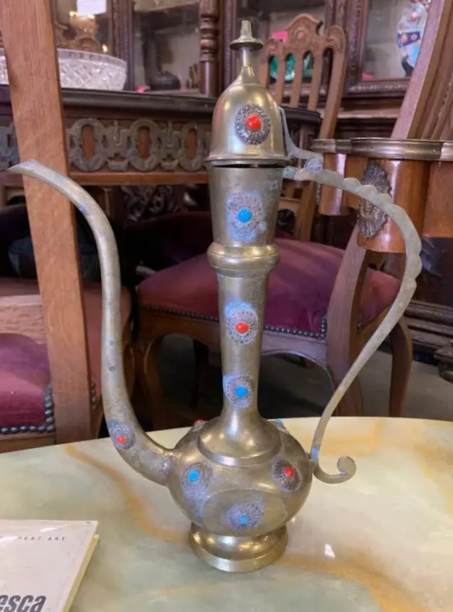 Vintage Turkish Brass Teapot 1