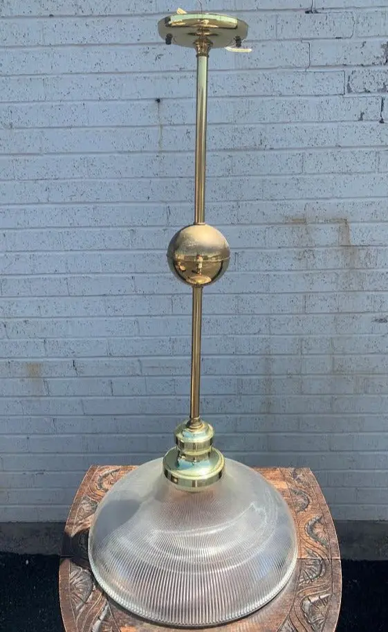 Brass Halophone Hanging Lamp 1