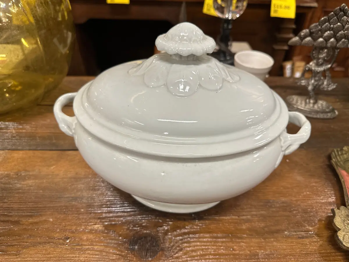 Oval Iron White Stone Tureen 1