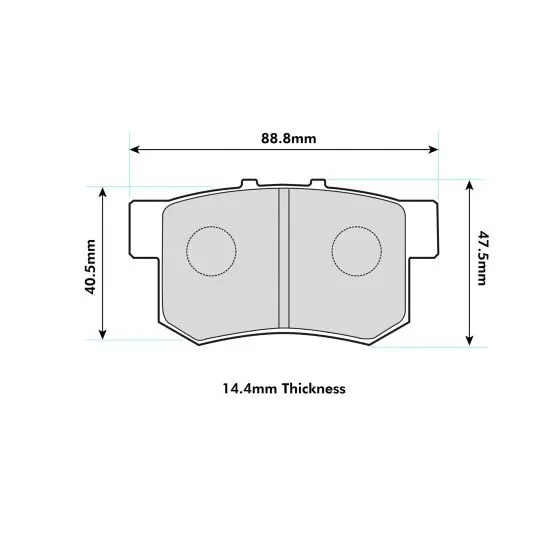 Pbs Rear Performance Brake Pads Honda Civic Fd2 1