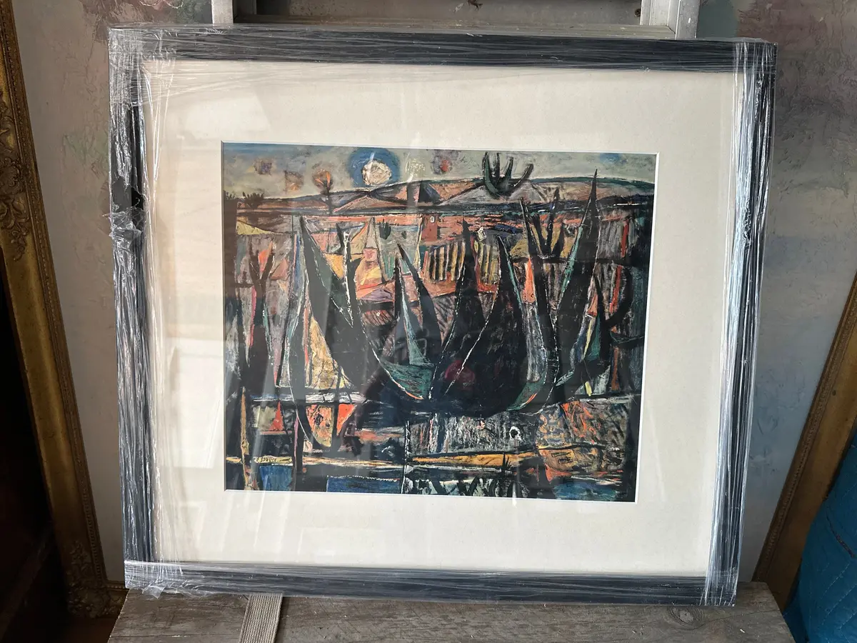 Framed Abstract Lanscape Print By Bruce Spruce 1
