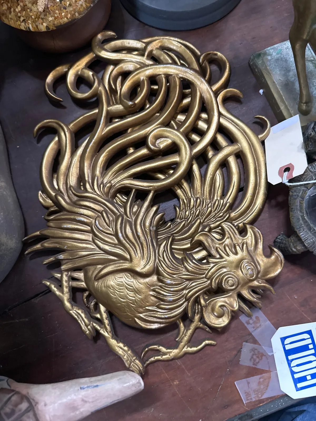 Pair Of Usa Metal Roosters 1