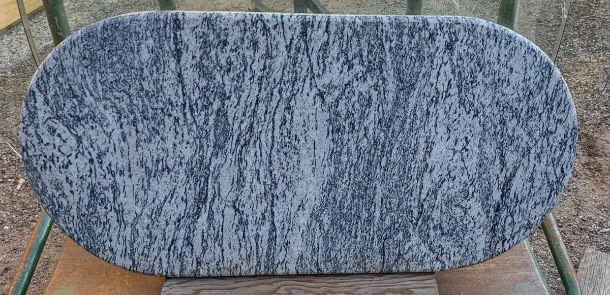 Oval Slab Of Marble With Finished Edge 1
