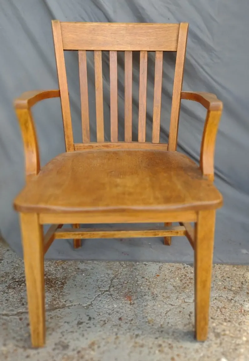 Oak Mission Style Office Or Jurors Chair 1
