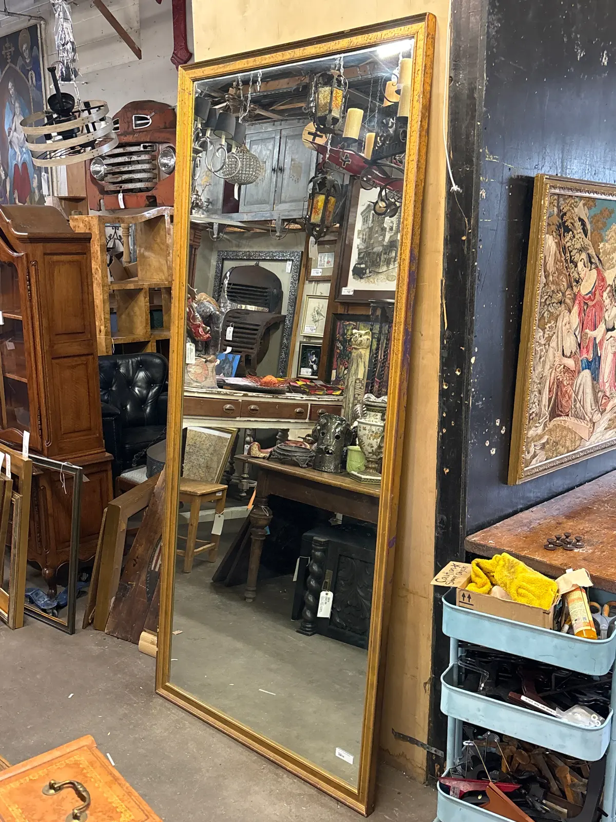Tall Gilt Framed Mirror 1