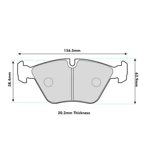 Pbs Bmw E46 M3 Front Performance Brake Pads 1364 1