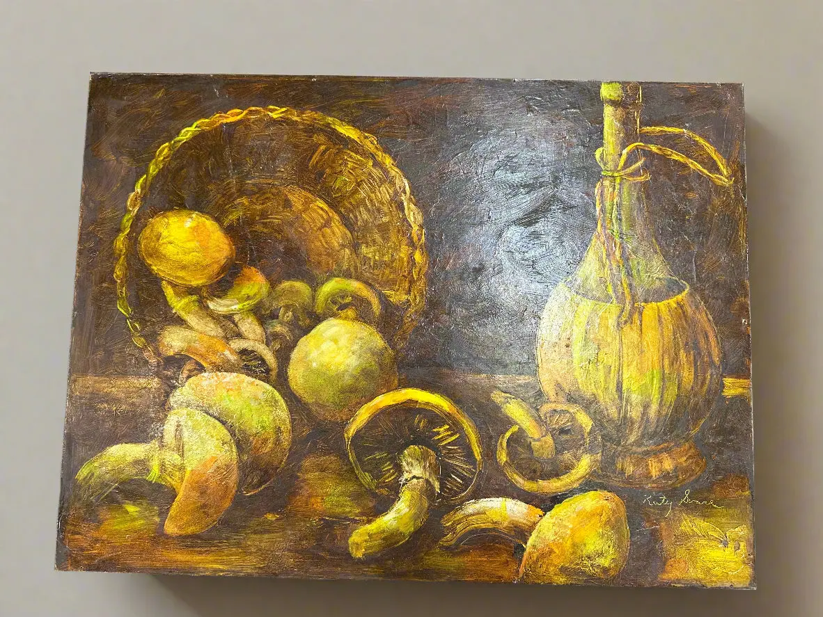 Unframed Mcm Still Life Of Mushrooms 1