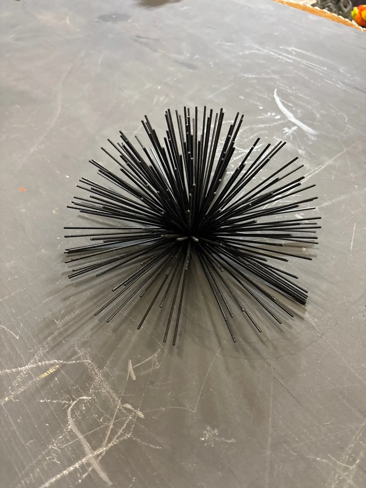 Large Black Urchin Metal Wall Decor 1