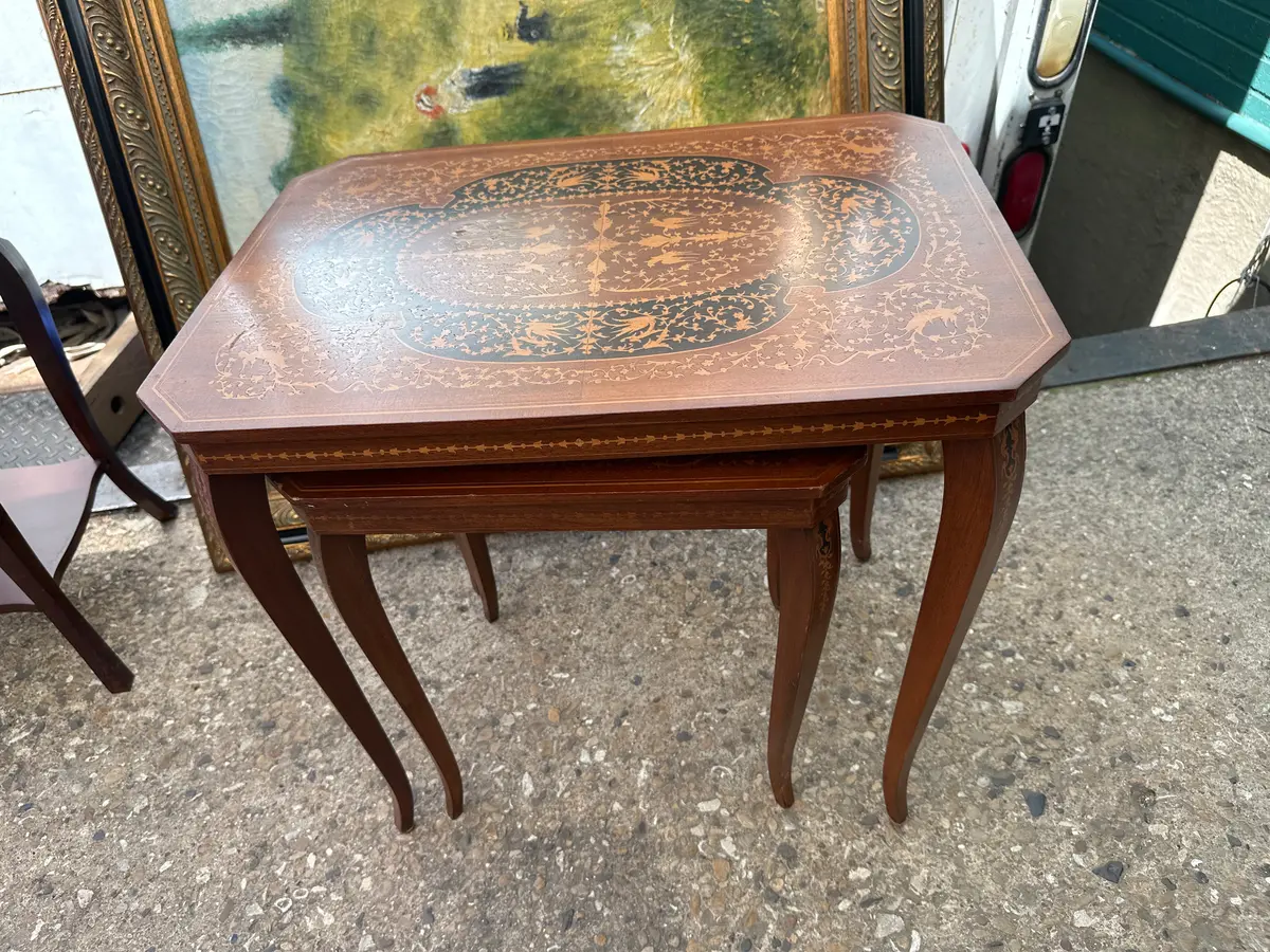 Marquetry Nesting Tables 1