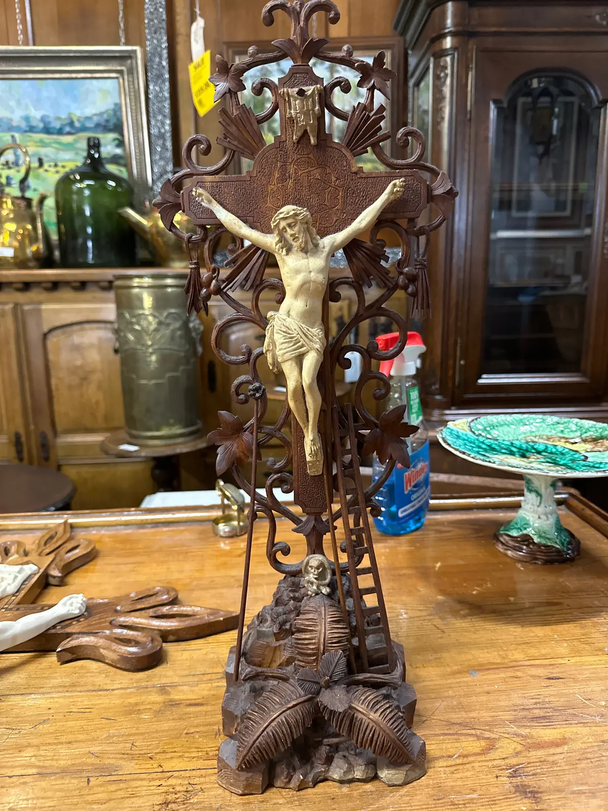 Carved Standing Crucifix 1