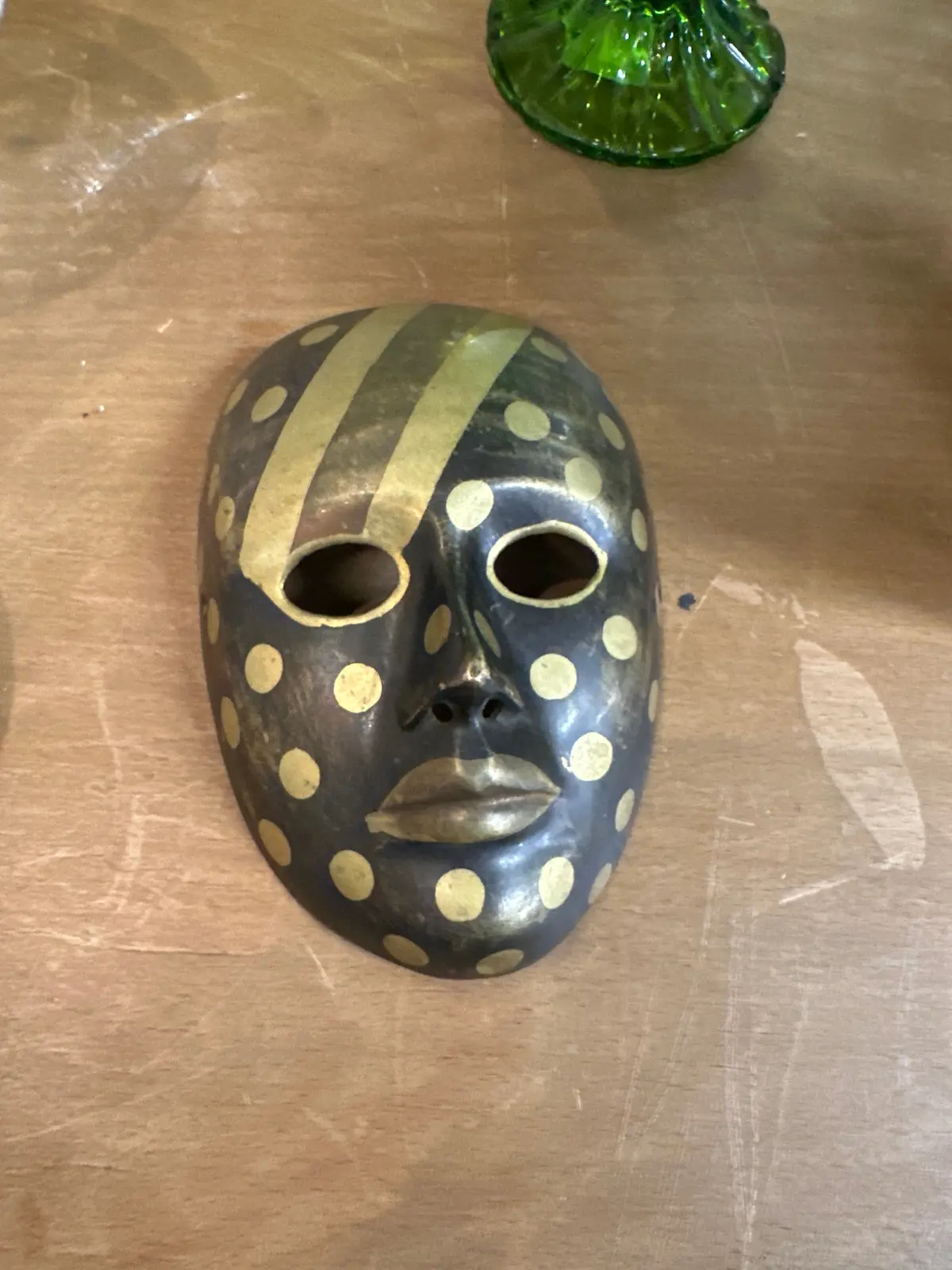 Small Indian Brass Mask 1