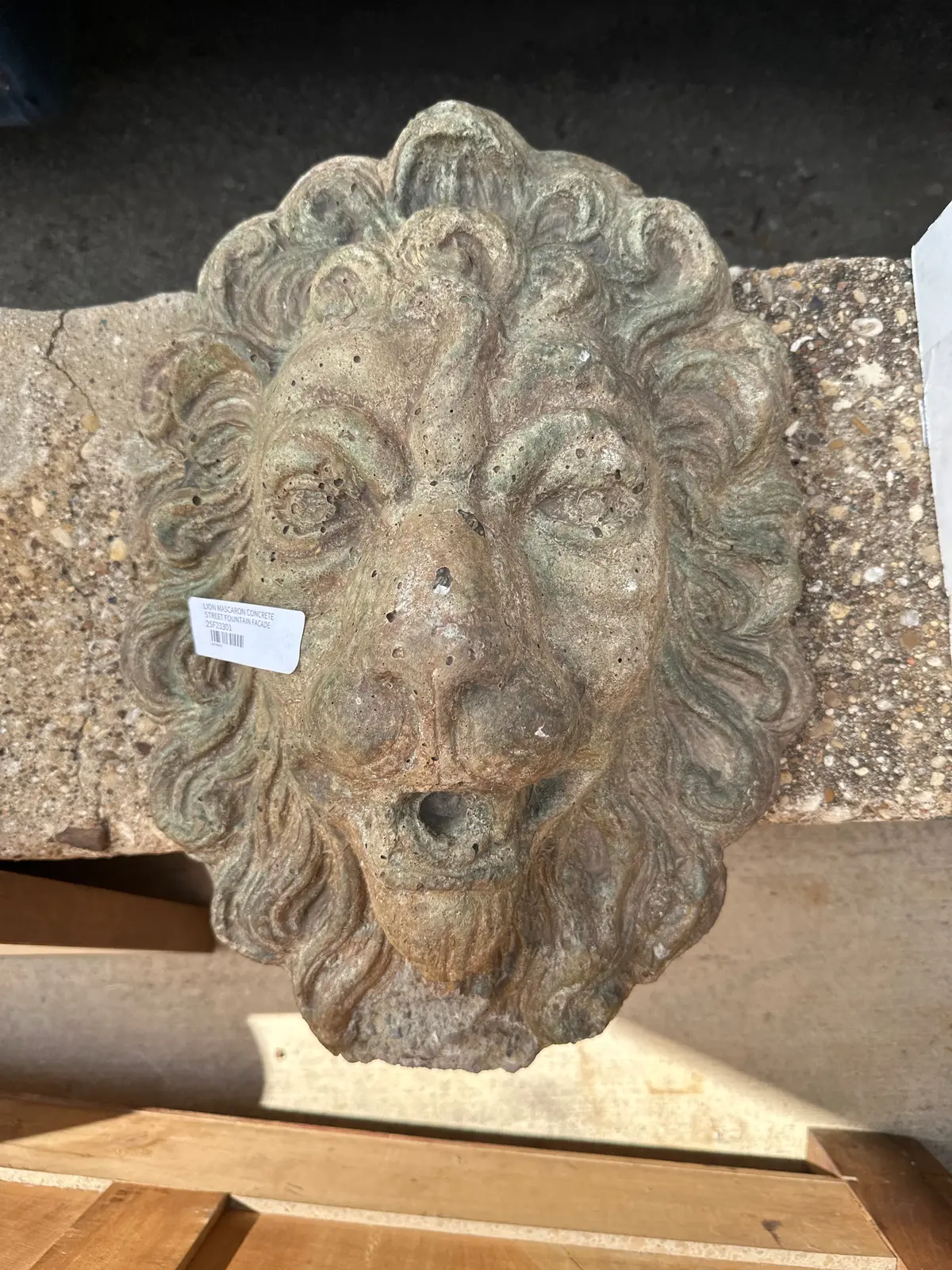 Concrete Lion   Wall Fountain Facade 1